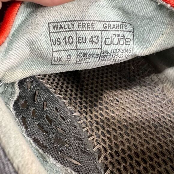 Hey Dude Men's Wally Stretch Shoes Gray Slip On Comfort Size US 10 - Picture 8 of 9